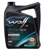 Моторное масло Wolf Officialtech 5W30 C3 LL3, 4 л 1048180